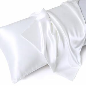 white Satin body pillow case